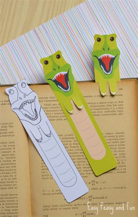 Printable Dinosaur Bookmarks | Bookmarks kids, Coloring bookmarks, Dinosaur crafts