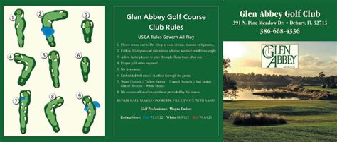 Scorecard - Glen Abbey Golf Club