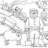 Farmer Colouring Drawing  My Free Pages sketch template
