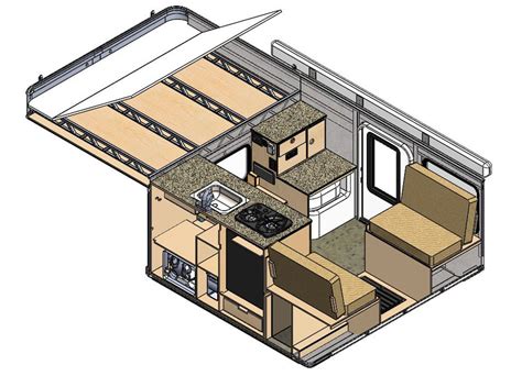 Homeku: Small Truck Camper Floor Plans / Bigfoot 1500 series truck camper 15C9.5FS and 15C9.5SB ...