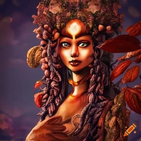 Depiction of ixcacao, the goddess of cacao