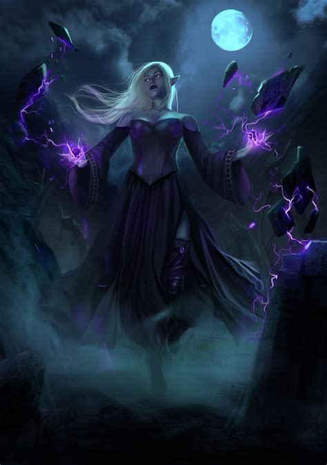 Moonlight Magic, drow elf by Magdalena Ploszkiewicz : r/ImaginaryElves