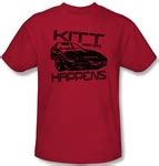 Knight Rider T-shirt Kitt Classic Adult Black Tee Shirt - Knight Rider Shirts