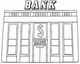 Bank Coloring Page sketch template