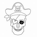 Pirate Hat Coloring Page sketch template