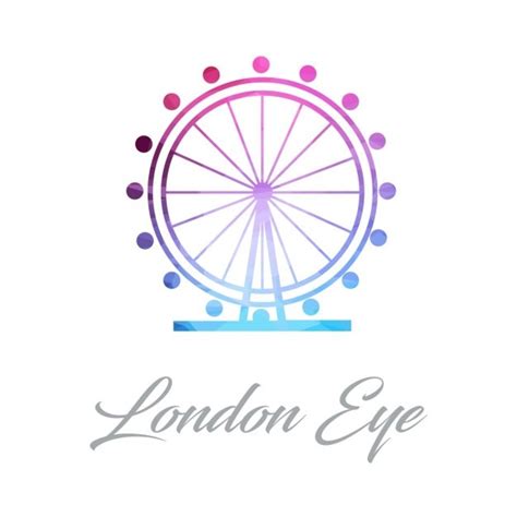 Free Vector | London eye, polygonal shapes