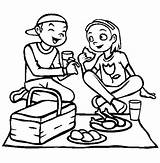 Eating Lunch At My Girlfriend Family Picnic Coloring Pages  NetArt sketch template