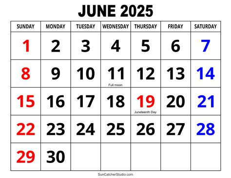 June 2025 Calendar (Free Printable) – DIY Projects, Patterns, Monograms ...