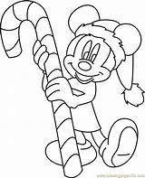 Mickey Mouse Merry Christmas With Candy Coloring Page  Free sketch template