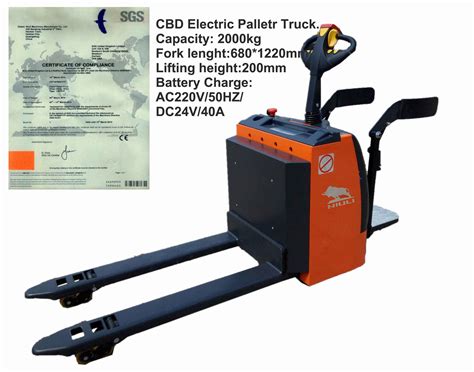 China 2 Ton Electric Pallet Truck with SGS Certification - China Electric Pallet Jack, Power ...