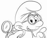Clumsy Smurf Coloring Pages sketch template