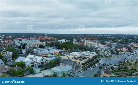 St Augustine Aerial View from Drone, Florida Stock Photo - Image of east, country: 118441202