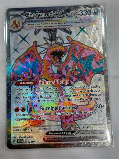 Pokemon TCG SV3 Charizard ex - 215/197 - Full Art Secret Rare, Hobbies ...