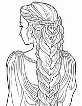 Hair Coloring Pages sketch template