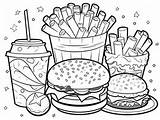 Delicious Fast Food Coloring Pages  Page sketch template