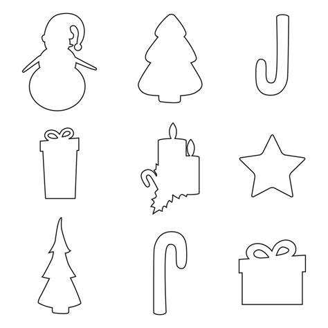 Christmas Shapes To Cut Out - 6 Free PDF Printables | Printablee