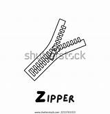 Editable Illustrated Coloring Zipper Worksheet Template Stock Vector  sketch template