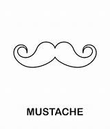 Premium Vector  Coloring page With Mustache For Kids sketch template