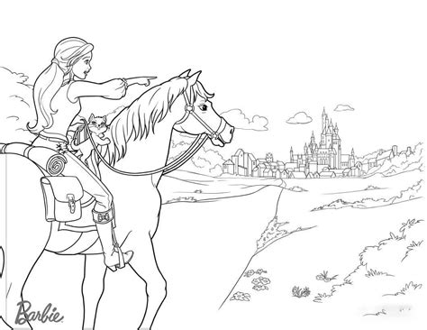 Free Barbie Horse coloring page - Download, Print or Color Online for Free