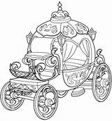 Beautiful Cinderella Fairy Tale pumpkin carriage Design coloring Sheet sketch template