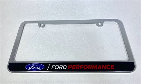 Chrome License Plate Frame- Ford Performance - Plates, Frames and Car Accessories by Eurosport ...