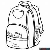 Backpack Coloring Page  Easy Drawing Guides sketch template