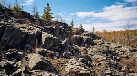 Premium Photo | A high dynamic range landscape of a rocky ridge