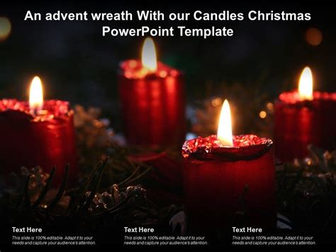 An Advent Wreath With Our Candles Christmas Powerpoint Template | Presentation Graphics ...