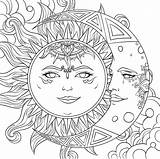 Sun And Moon Coloring Pages sketch template