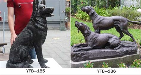 Custom Made Life Size German Shepherd Bronze Statue Outdoor Garden Statue for Commemorating for ...