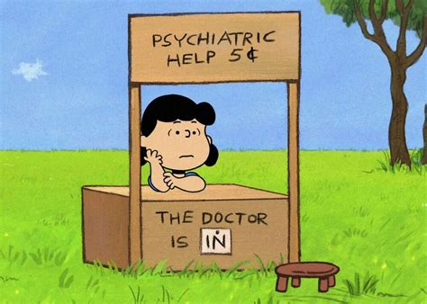 Peanuts Lucy Psychiatric Help 5 cents The Doctor Is In FRIDGE Magnet 2. ...