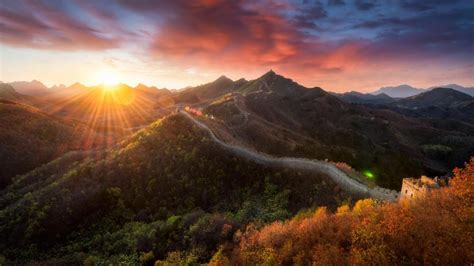 Jiankou Great Wall sunrise wallpaper - backiee