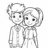 Cute Couple Coloring Pages sketch template