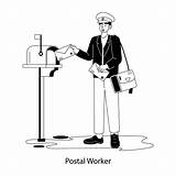 Latest Flat Illustration Of postal worker 46452709 Vector Art At Vecteezy sketch template