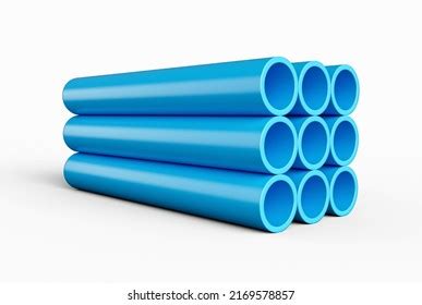 Blue Pvc Pipes Stacked Isolated On Stock Illustration 2169578857 | Shutterstock