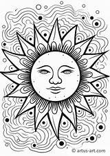 Sun Coloring Pages » Free Download Artus Art sketch template