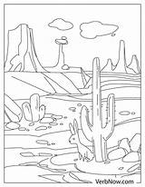 Free DESERT LANDSCAPE Coloring Pages & Book For Download Printable PDF  sketch template