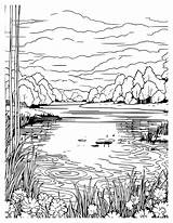 Lakeside Retreat Coloring Pages  Serenity Awaits sketch template