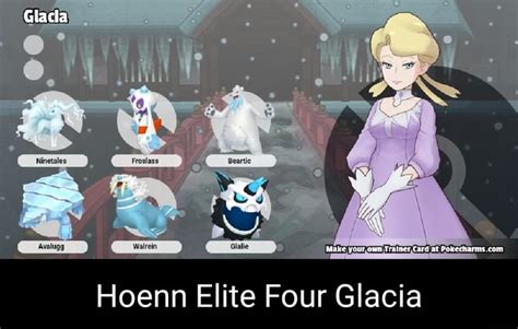 Glacla Make yout awn Tralnet Card at Hoenn Elite Four Glacia - iFunny Brazil