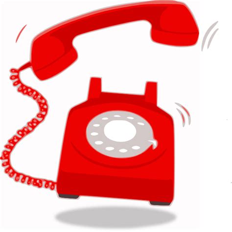 Ringing Red Telephone Clip Art at Clker.com - vector clip art online, royalty free & public domain