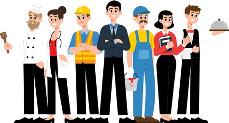 Group of People in different Professions. Businessman, Construction ...