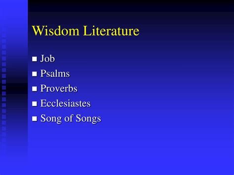 PPT - Wisdom Literature PowerPoint Presentation, free download - ID:3931657