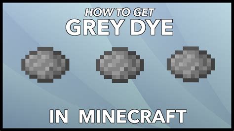 Minecraft Grey Dye: How To Get Grey Dye In Minecraft? - YouTube