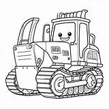 Cute bulldozer Coloring Page Lulu Pages sketch template