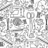 Sewing Coloring Sheet Pages sketch template