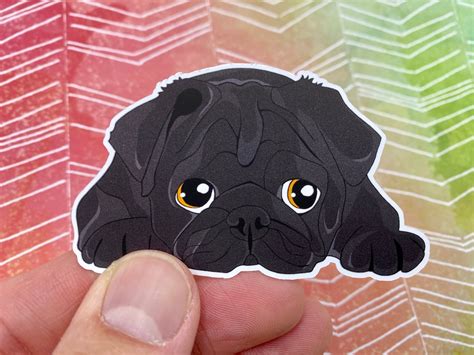 Pug Vinyl Sticker, Pug Decal Sticker, Dog Sticker, Pug Lover Sticker ...