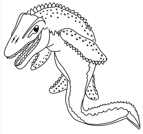 Mosasaurus Dinosaur Coloring Page - Free Printable Coloring Pages for Kids