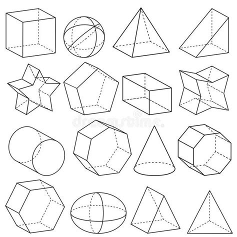 Geometry. Illustration of geometric figures in three dimensions , #Aff, #Illustration, #Geometry ...