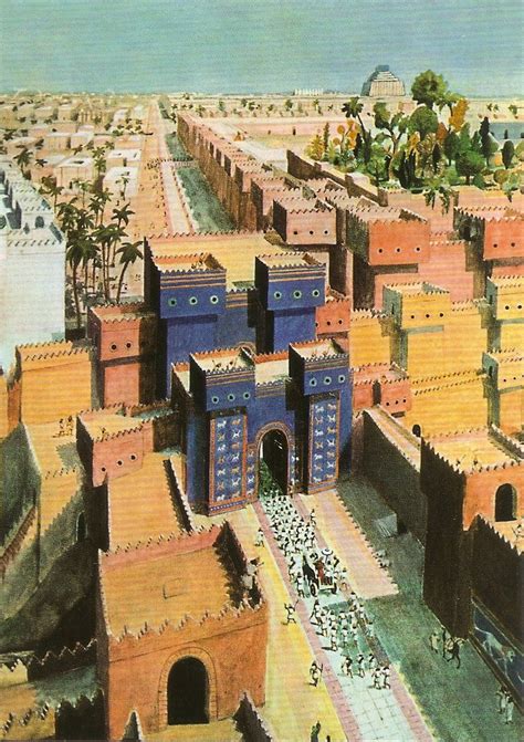 Walter Anger - Babylon, Looking for Ishtar Gate including the Processional Way 1927, watercolor ...