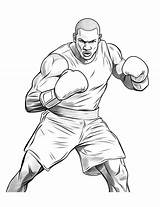 Boxing Coloring page Image  Premium AI Generated sketch template
